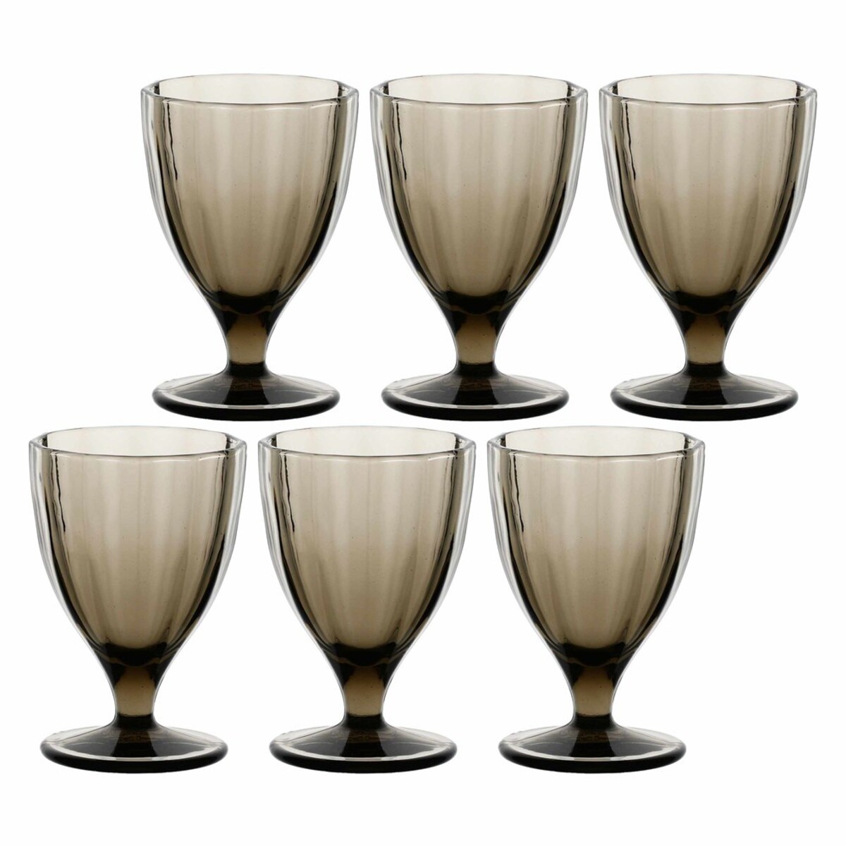 Zestaw 6 kieliszków Amami - Szary, 300 ml