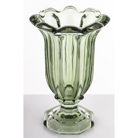 Wazon szklany 32x20x20 cm TAZZA-3 na nóżce zielony