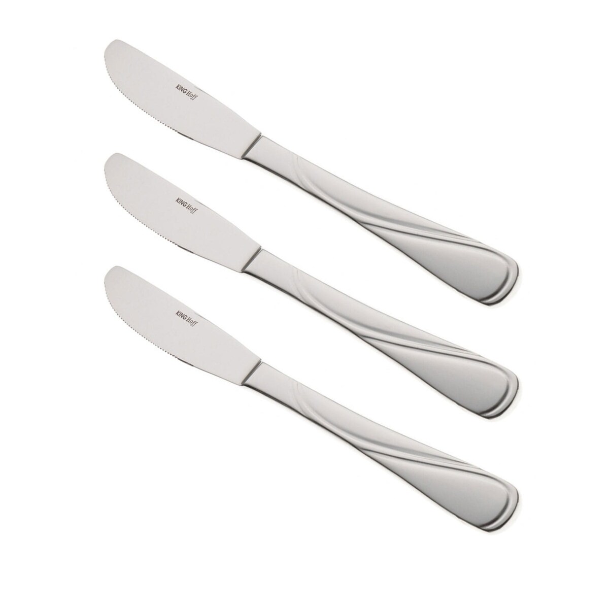 Noże obiadowe stołowe 3 elementy Połysk KINGHOFF