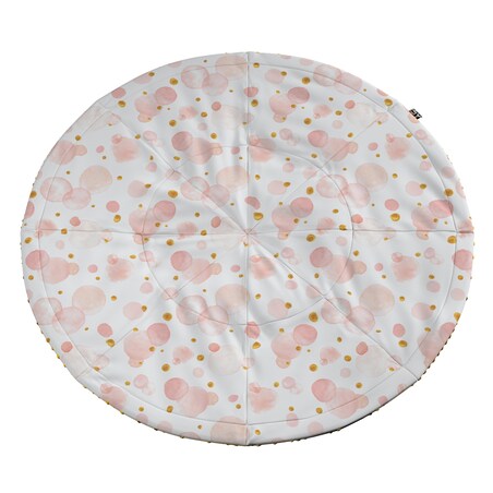 Mata okrągła, ecru-różowy, 130cm, Magic Collection