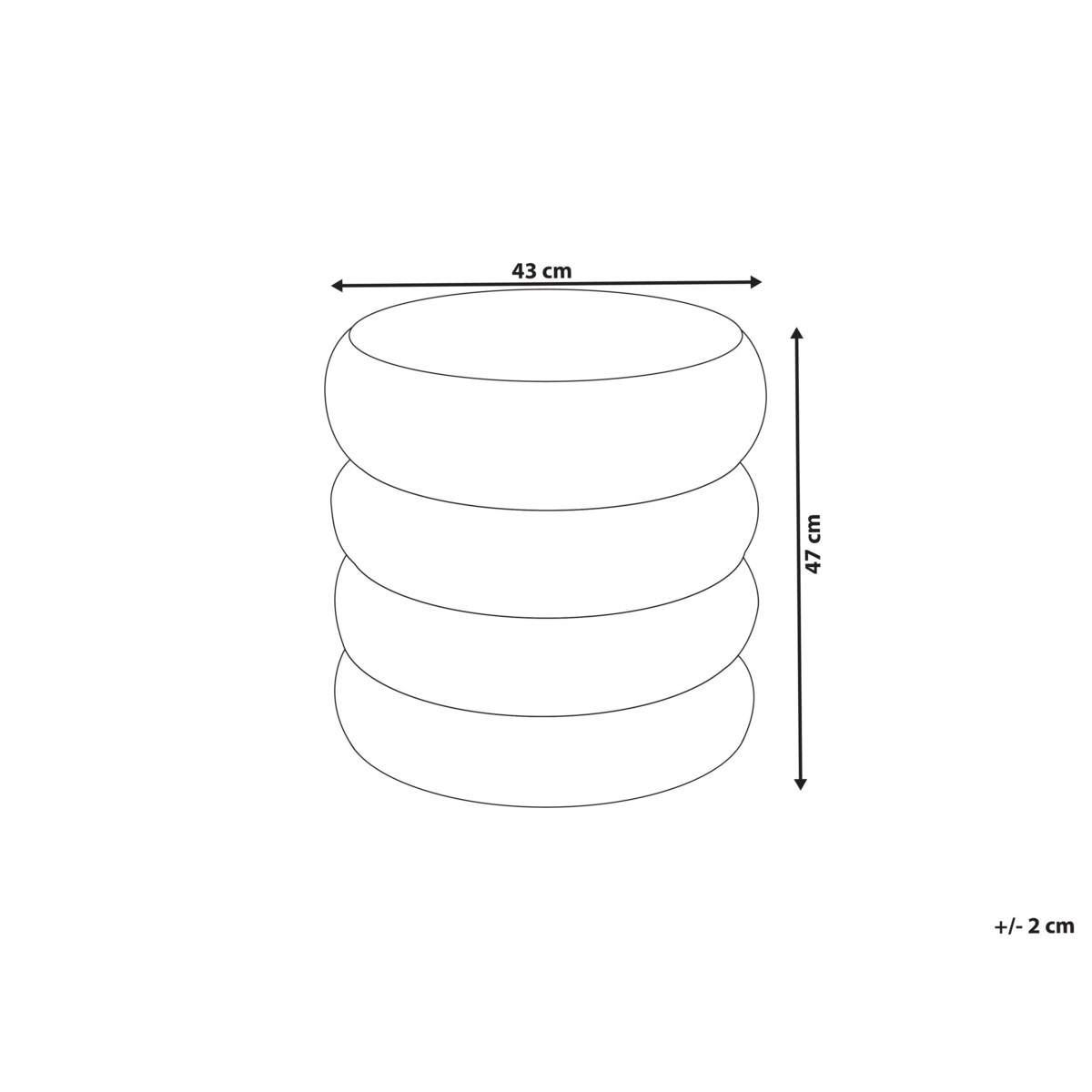 Puf SUMPTER Boucle Niebieski 43 cm