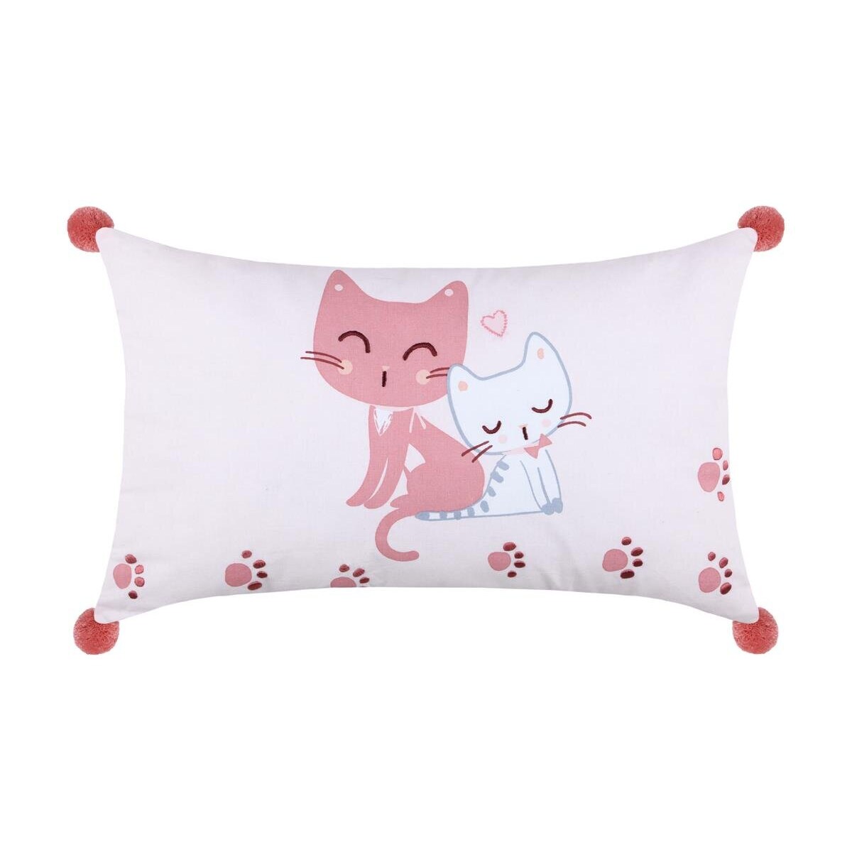 Poduszka dla dziecka ZOELINE z pomponami, 30 x 50 cm