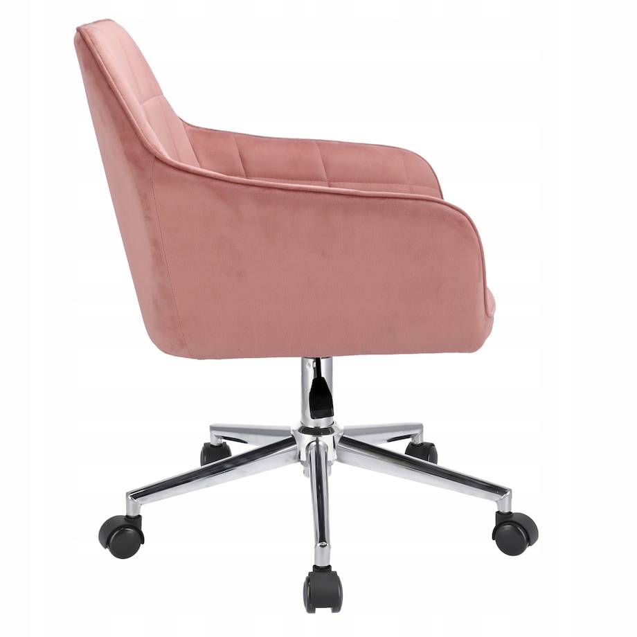 Fotel MILANO różowy na srebrnej stopie