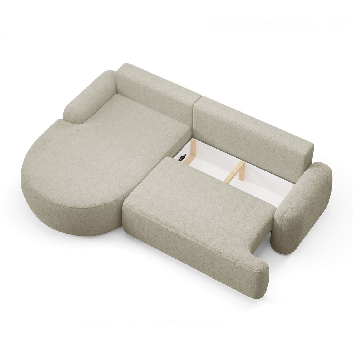 Zaokrąglony narożnik CLEO z funkcją spania, wersja lewa, Quelle 03