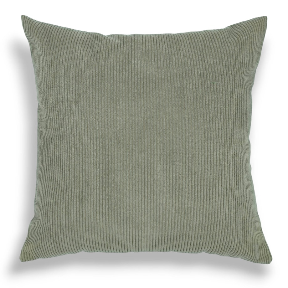 Szałwiowa sztruksowa poduszka dekoracyjna 50x50 Iga szara zieleń