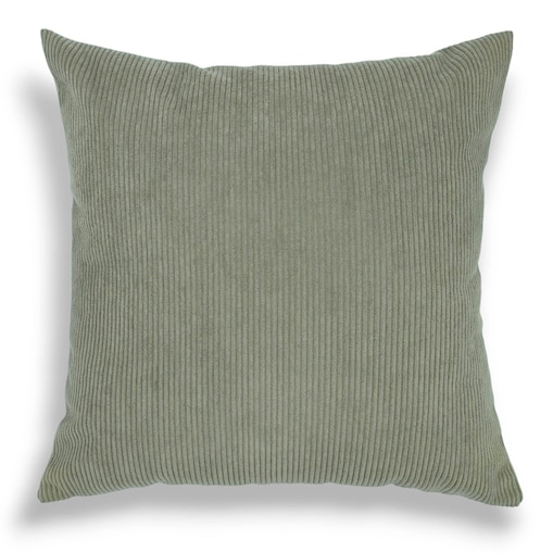 Szałwiowa sztruksowa poduszka dekoracyjna 50x50 Iga szara zieleń