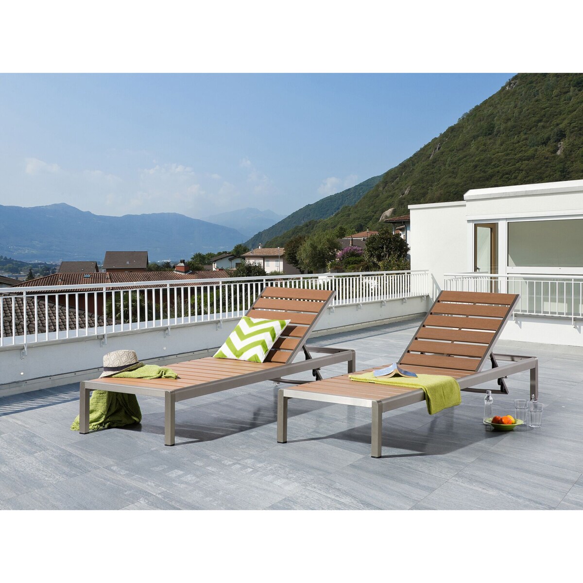 Leżak ogrodowy jasne drewno NARDO