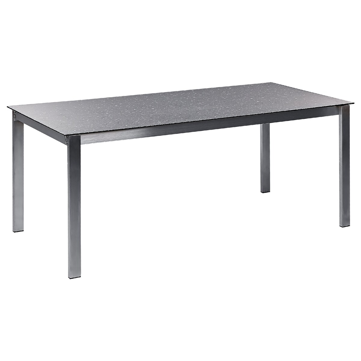 Stół ogrodowy COSOLETO 180 cm 90 cm Szkło Czarny