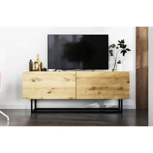 Szafka RTV Loft Industrialna Komoda RTV Dąb Artisan MAT 120 cm