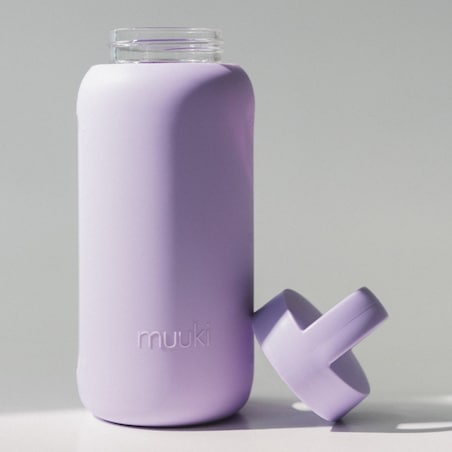 MUUKI DAILY BOTTLE szklana butelka na wodę 720 ml, Pastel Lilac