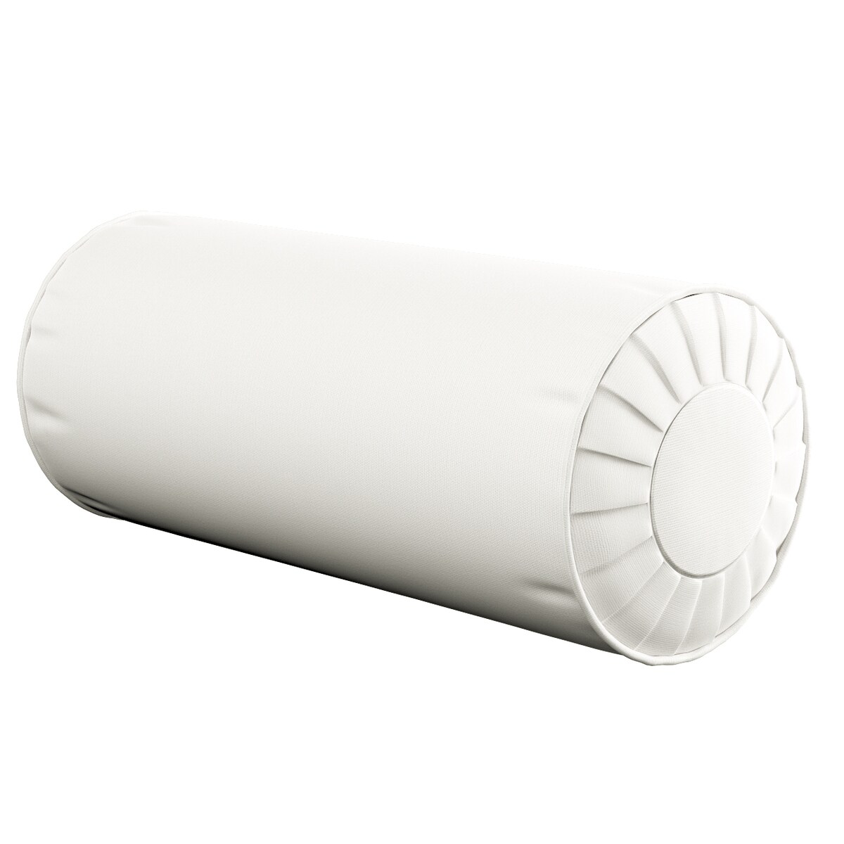 Poduszka wałek z zakładkami, biały, Ø20 x 50 cm, Cotton Panama