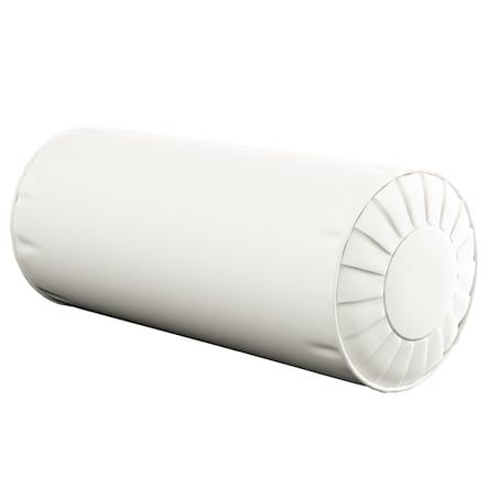 Poduszka wałek z zakładkami, biały, Ø20 x 50 cm, Cotton Panama