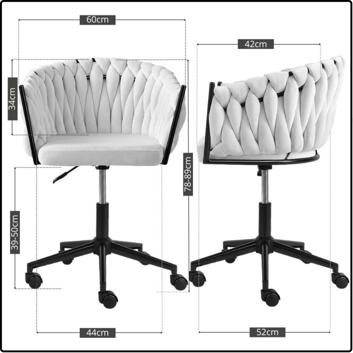 Fotel biurowy obrotowy krzesło biurowe wygodne do biurka regulowany czarne