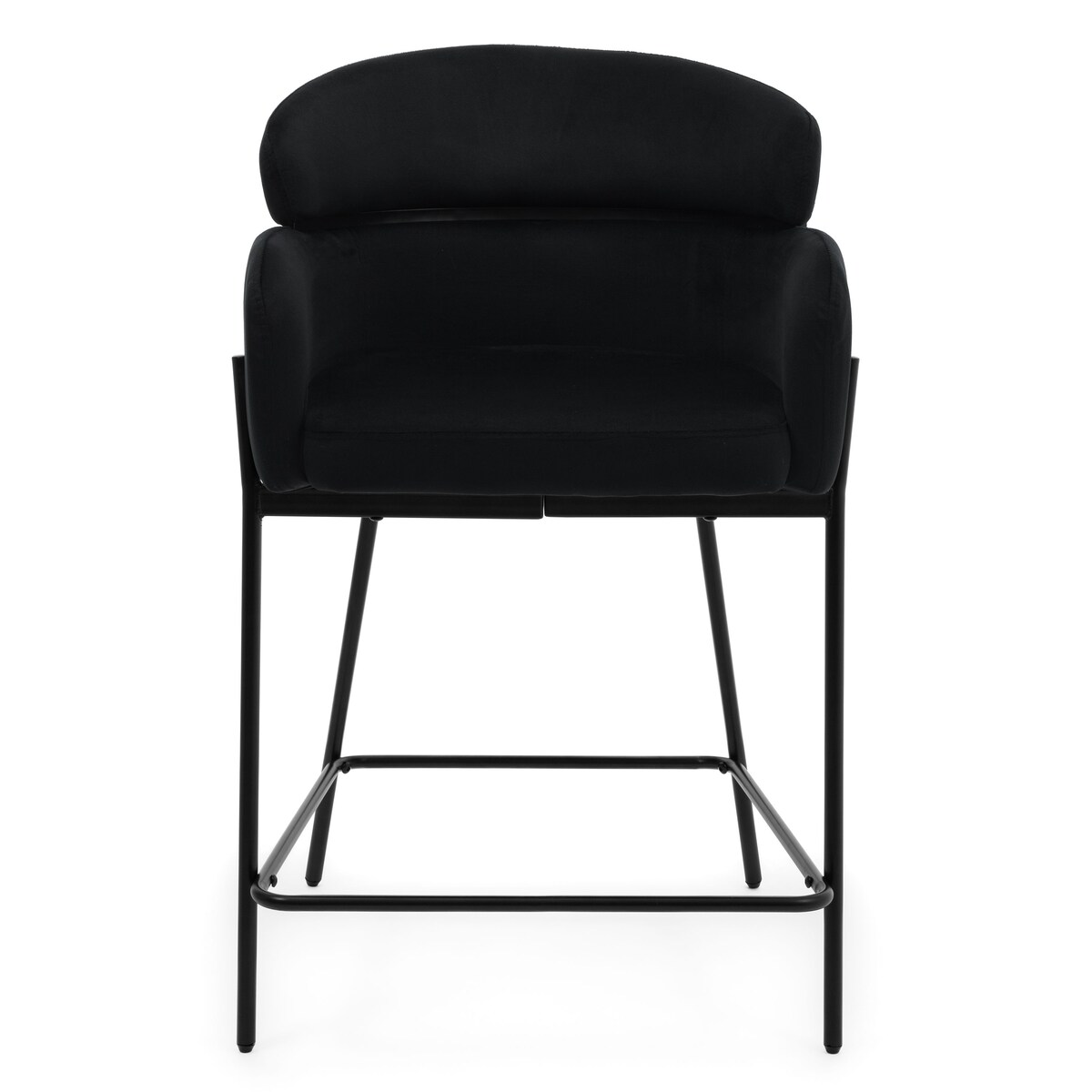 Hoker tapicerowany welurowy do salonu BOLZANO czarny