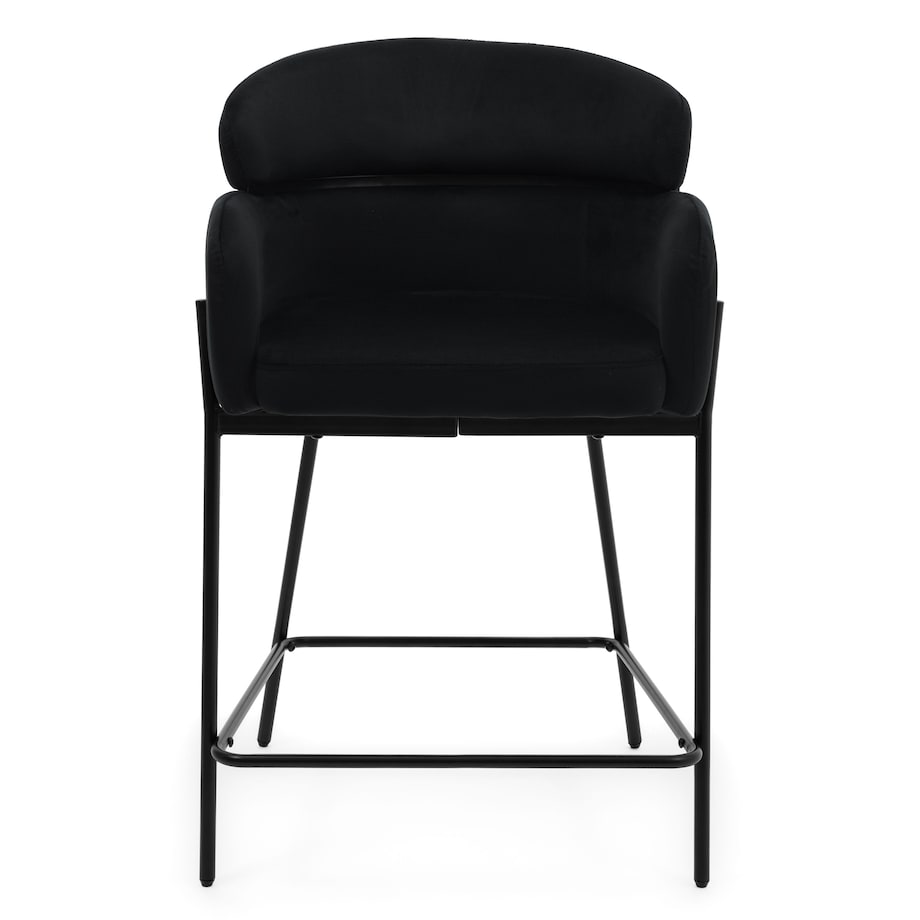 Hoker tapicerowany welurowy do salonu BOLZANO czarny