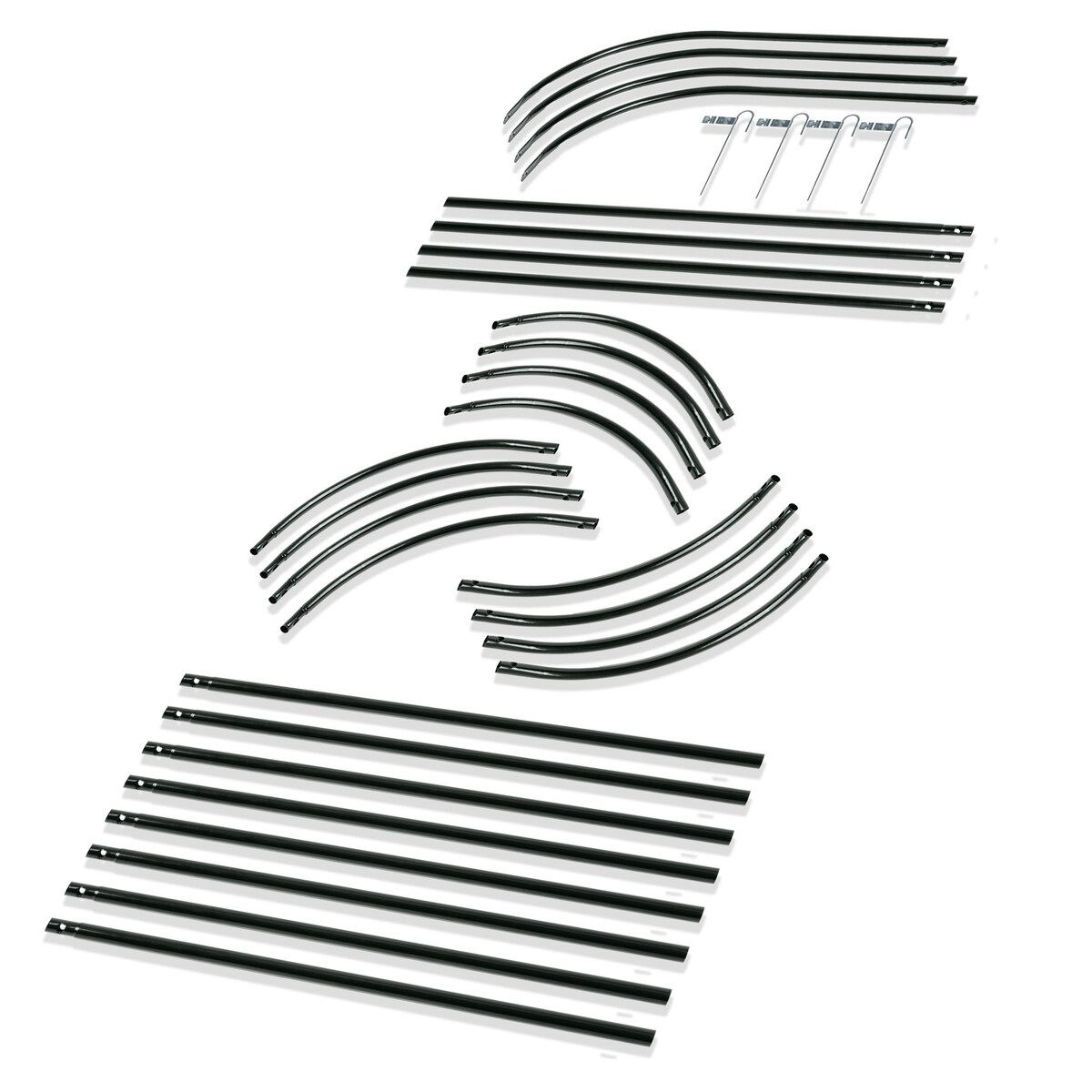 Pergola ogrodowa czarna na kwiaty róże 200x40cm + kotwy Plonos