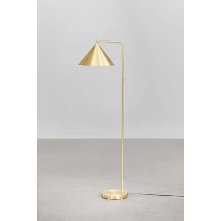 Metalowa lampa podłogowa złota Cambrea 150 cm