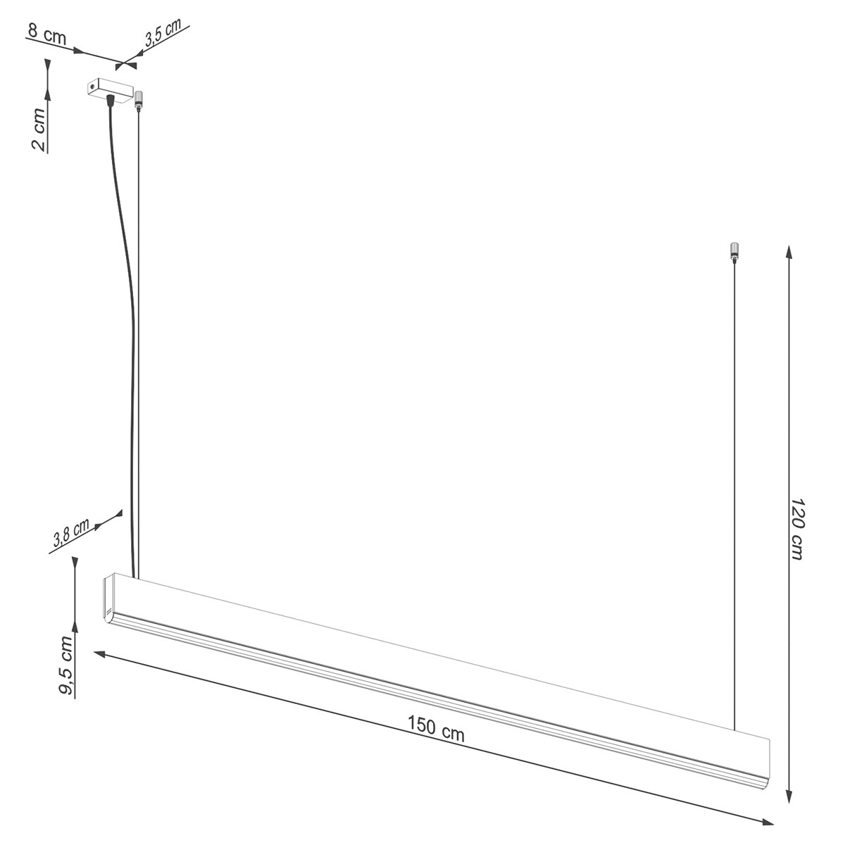 Lampa wisząca LYKKE 150 LED 4000K