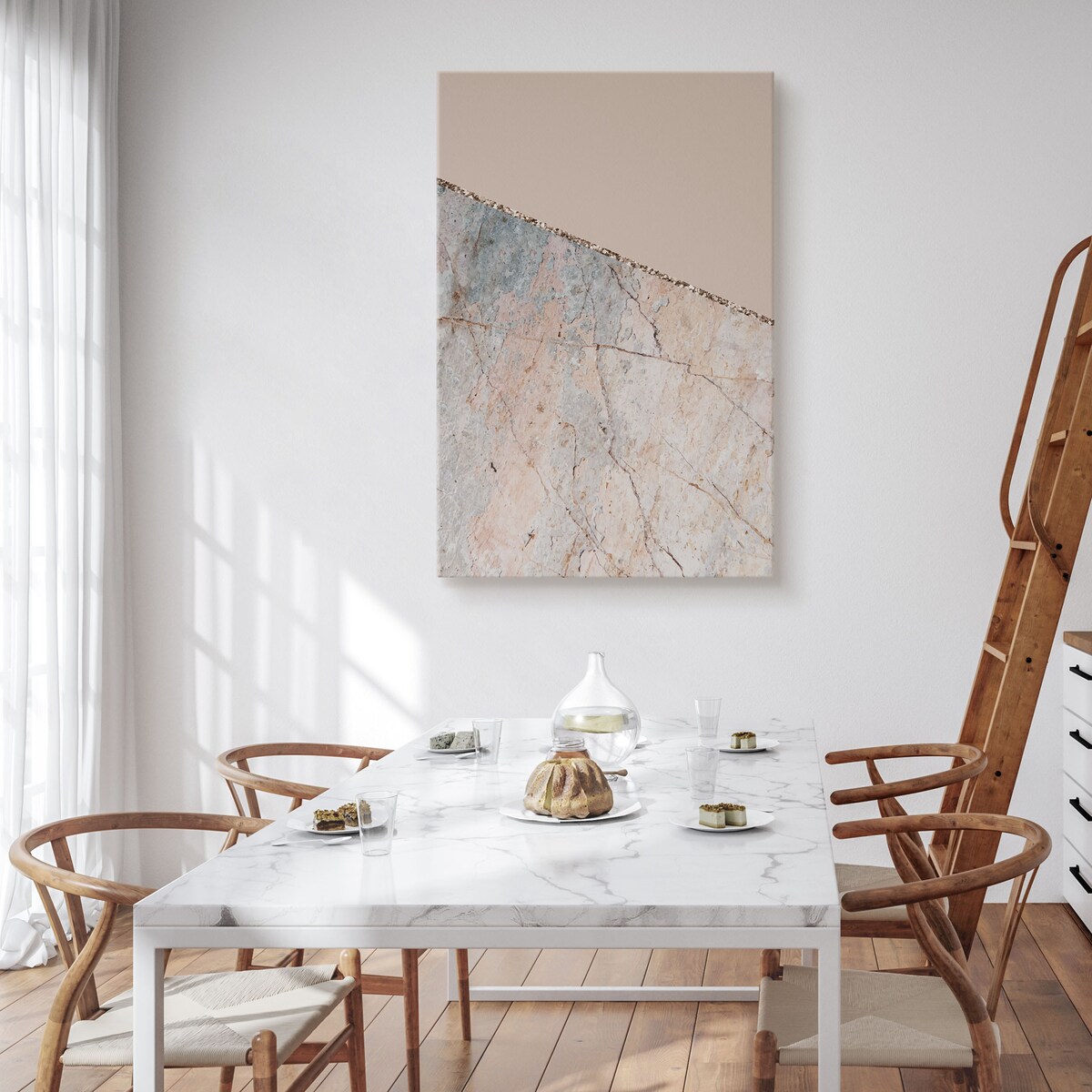 OBRAZ MARMUR ABSTRAKCJA PASTELE STYL GLAMOUR 30x40cm