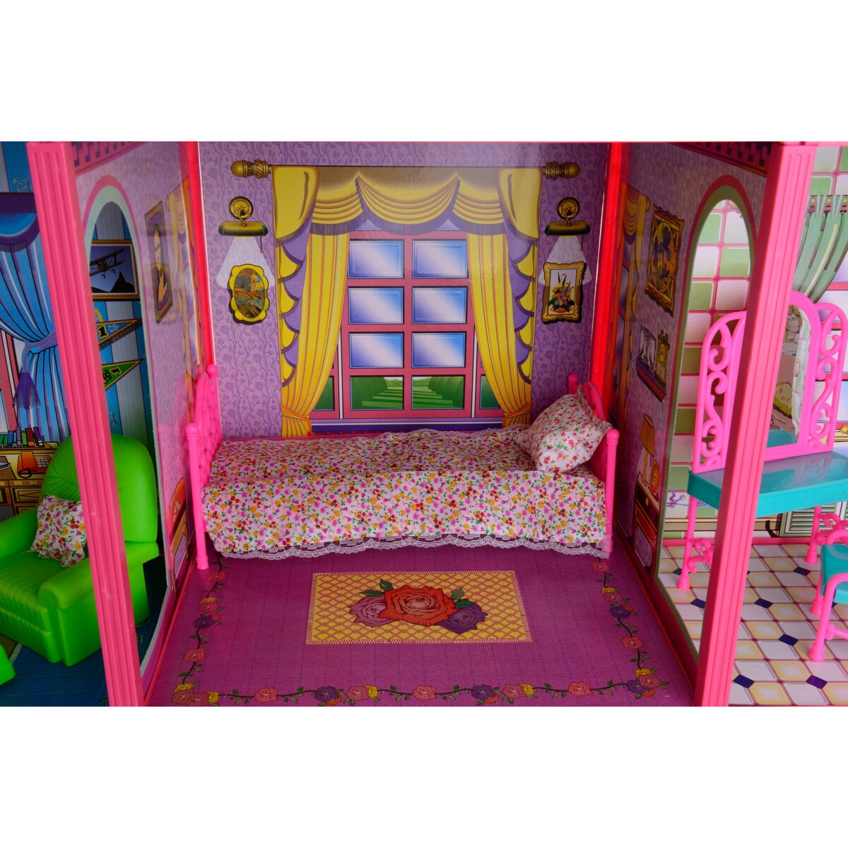 Wielki domek dla lalek Willa 94 cm +akcesoria FUNFIT