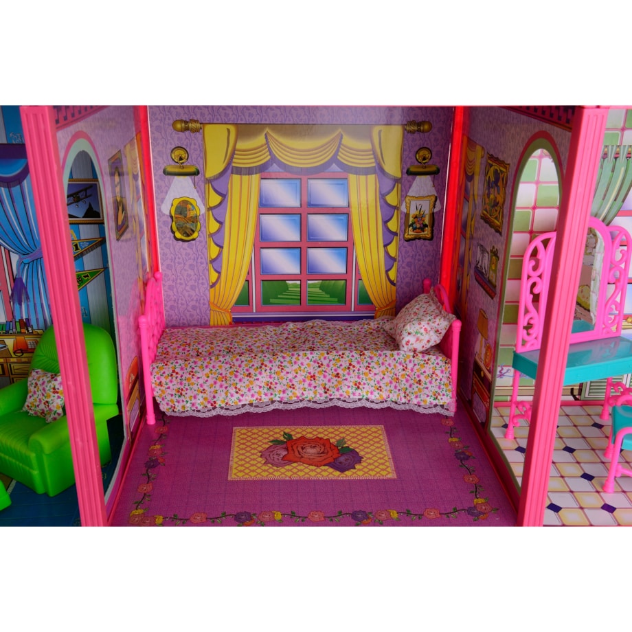 Wielki domek dla lalek Willa 94 cm +akcesoria FUNFIT