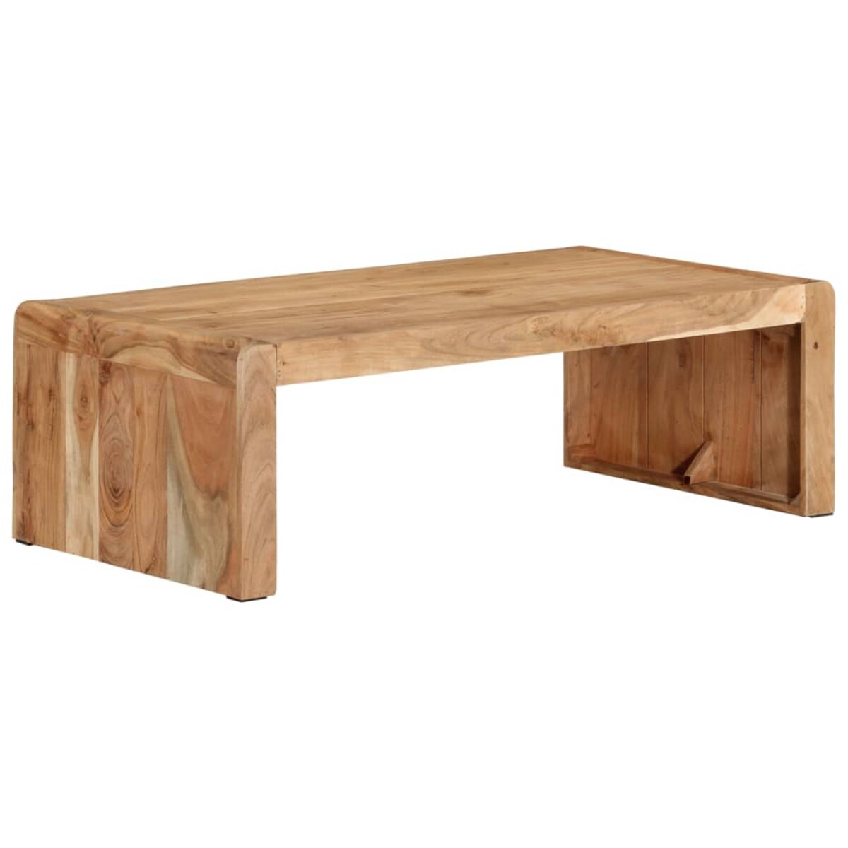 vidaXL Stolik kawowy, 110x55x35 cm, lite drewno akacjowe