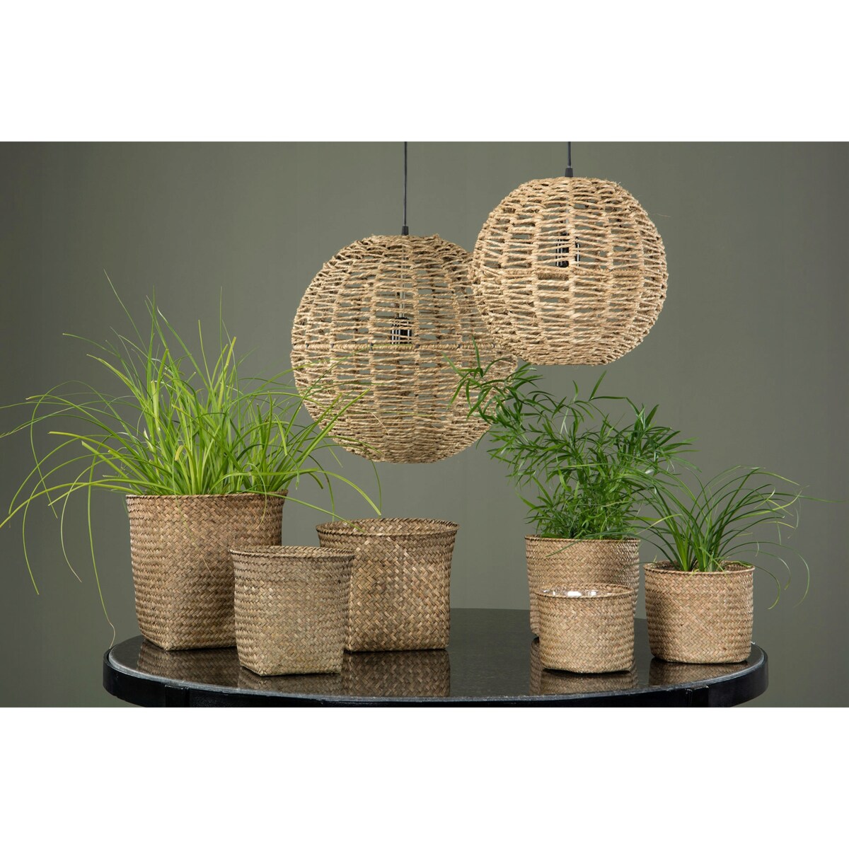 LAMPA sufitowa STYL BOHO juta śr. 30cm