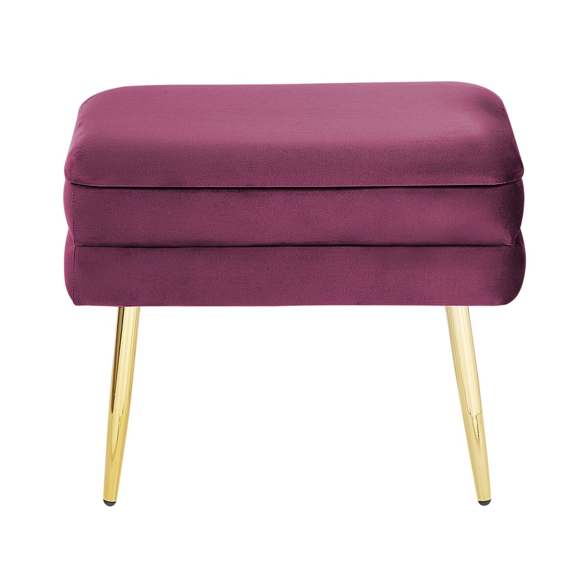 Welurowa ławka ze schowkiem fuksja ODESSA