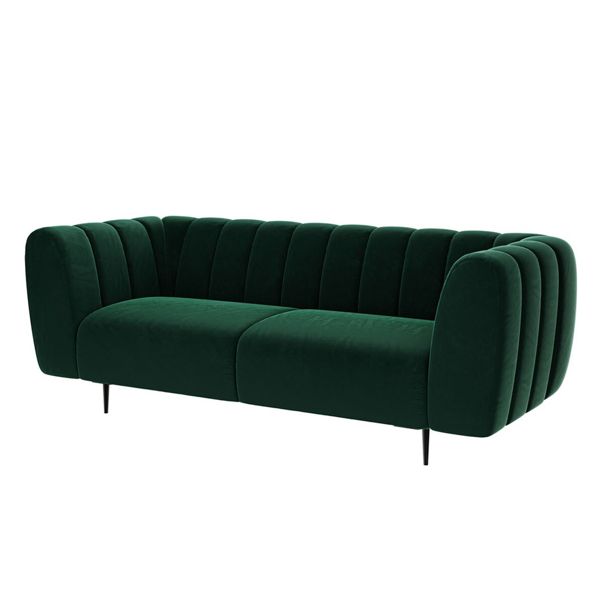 Shel 3-osobowa sofa - ciemnozielona