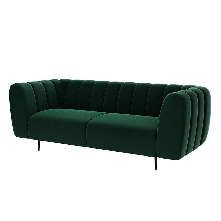 Shel 3-osobowa sofa - ciemnozielona