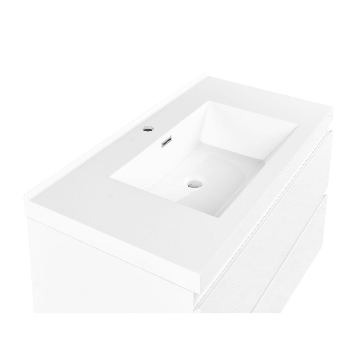 Szafka łazienkowa wisząca z umywalką TOTA 90 cm Biały