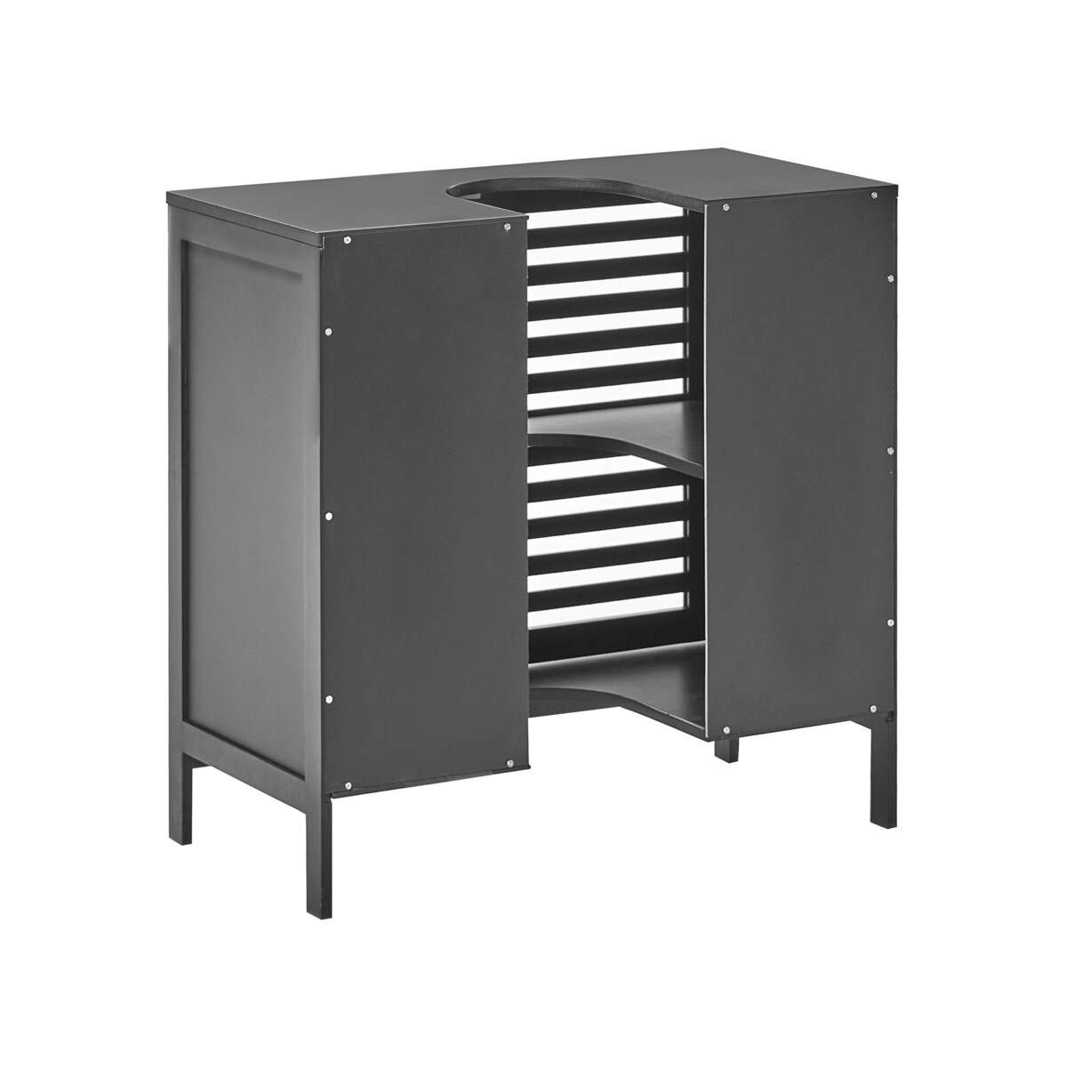 Szafka pod umywalkę MISSOULA Drewno bambusowe 60 cm Czarny