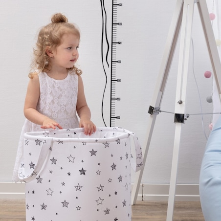 Kosz na zabawki Tobi, zieleń eukaliptusa, 40x50cm, Happiness