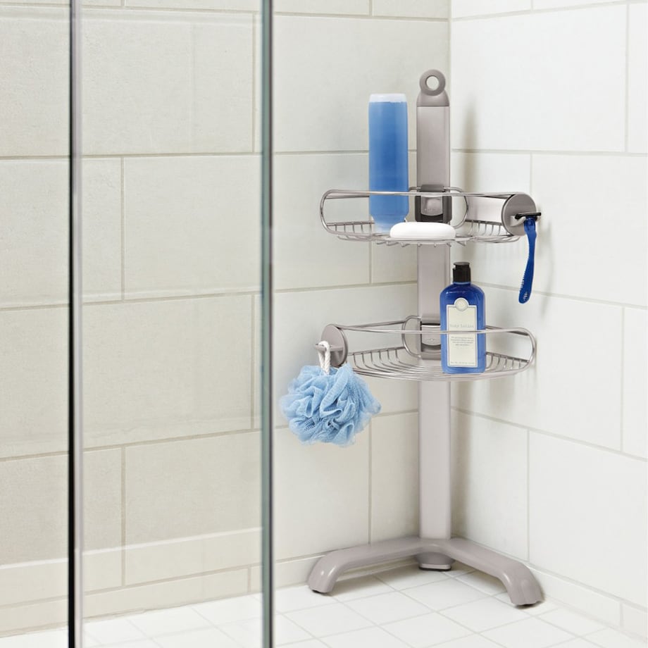 Stojak prysznicowy – narożny / simplehuman