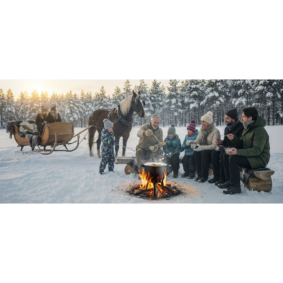 Kociołek żeliwny emaliowany Berdsen BD-480 garnek 8L stojący + patelnia grill + przepisy