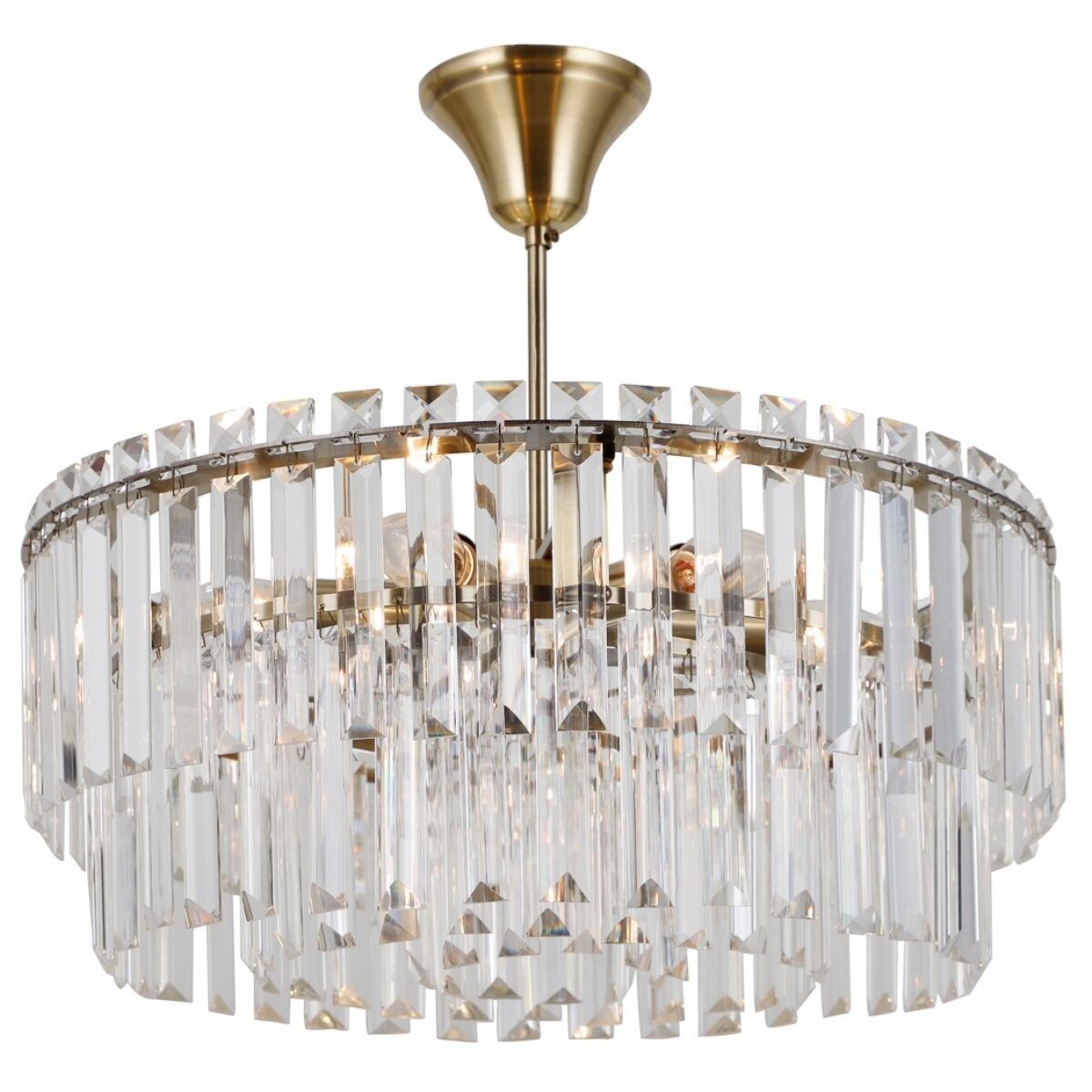 Pałacowy żyrandol Buena PND-22320-6-ABR Italux glamour antyczny brąz