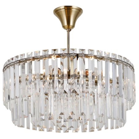 Pałacowy żyrandol Buena PND-22320-6-ABR Italux glamour antyczny brąz