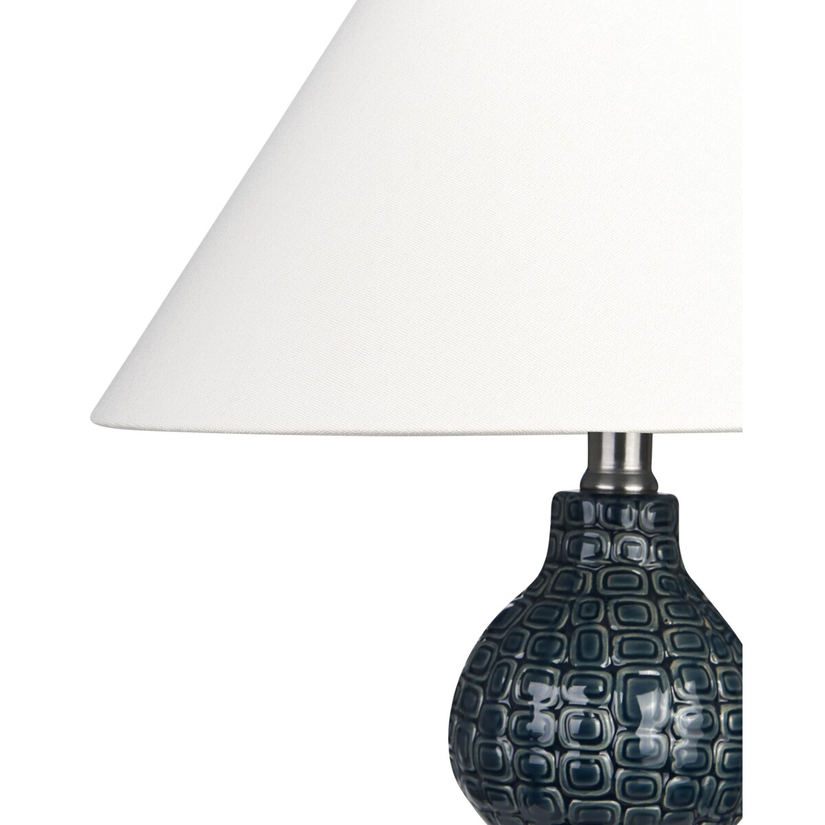 Lampa stołowa ceramiczna ciemnoniebieski z białym MATINA