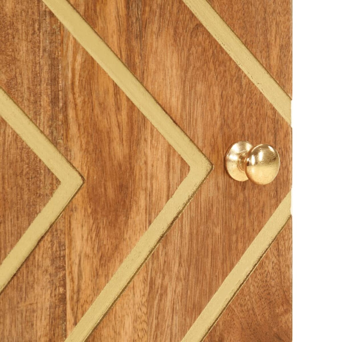 vidaXL Szafka ścienna do łazienki, brązowo-czarna, lite drewno mango