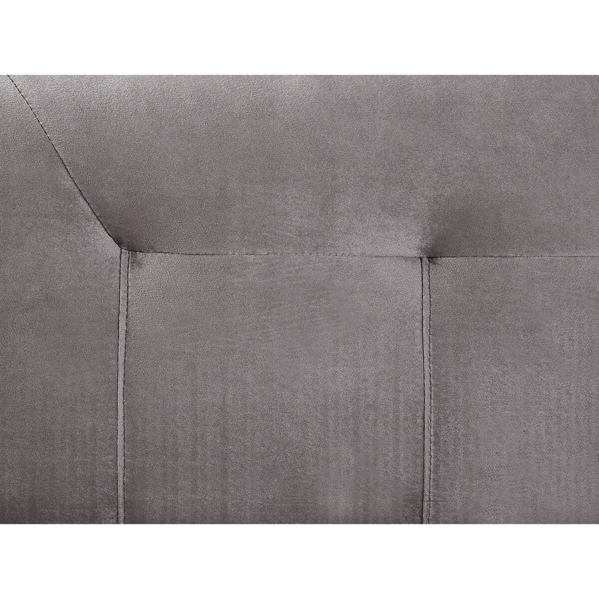 Łóżko kontynentalne welurowe 180 x 200 cm szare MARQUISE