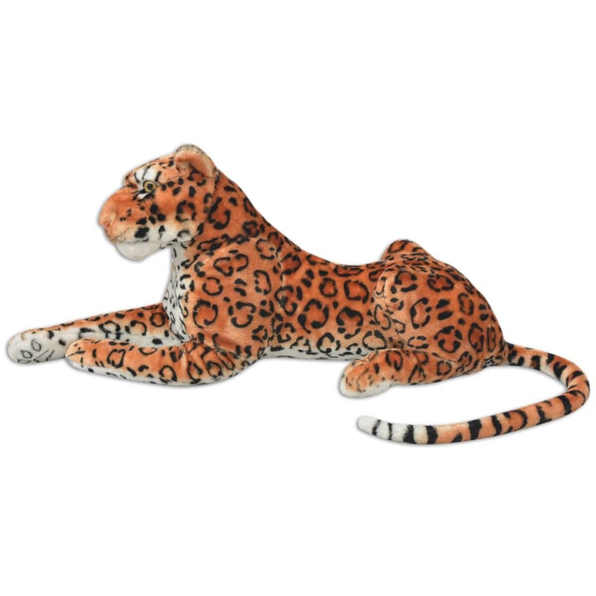 vidaXL Pluszowy leopard XXL brązowy