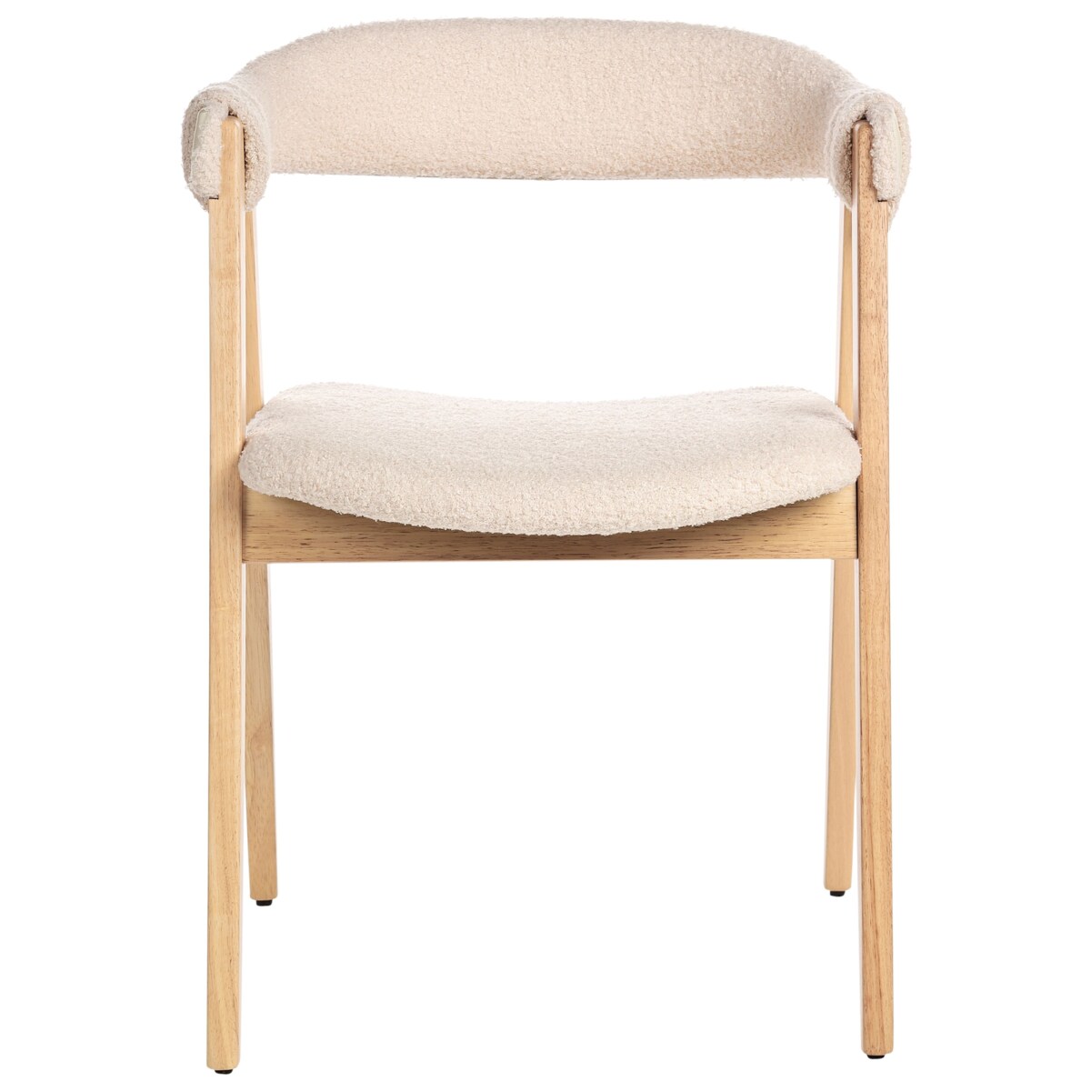 Zestaw 2 krzeseł do jadalni DAY Boucle Jasne drewno