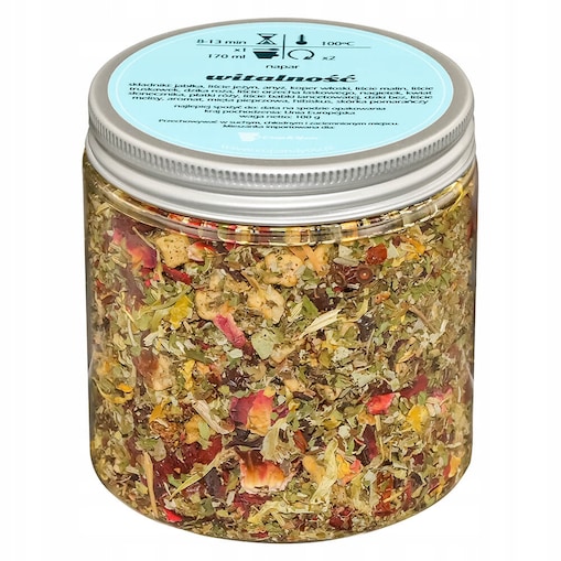 Herbata ziołowa WITALNOŚĆ o smaku czerwonych owoców z miętą PREMIUM Cup&You - herbata liściasta sypana mieszanka napar susz - gotowa na prezent upominek