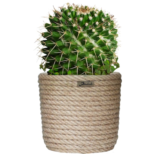 16 BOHO jutowa osłonka na doniczkę koszyk naturalny sznurek z trawy plecionej JUTA styl skandynawski etno loft wzór 16/200