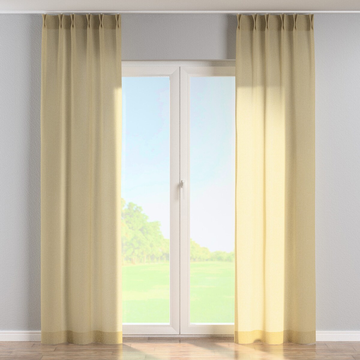 Zasłona na haczykach flex podwójnych 130x245 jasny beż