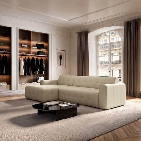 Sofa narożna lewa Tuil XL beżowa