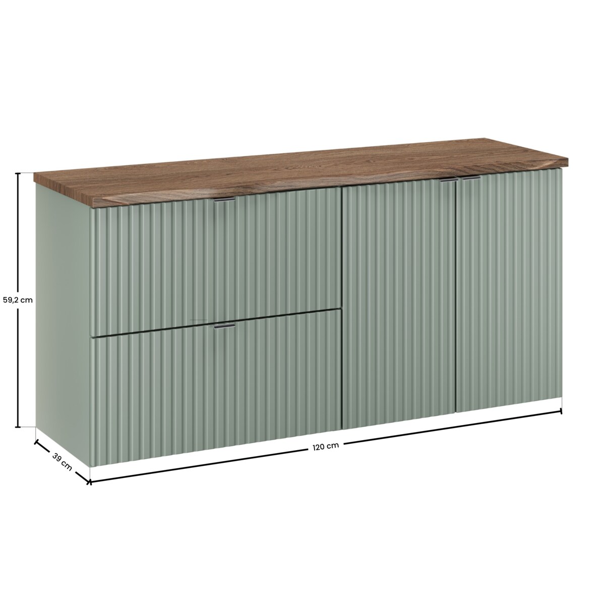 Zestaw mebli łazienkowych 120cm z blatem