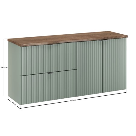 Zestaw mebli łazienkowych 120cm z blatem
