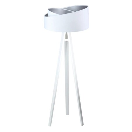 Lampa stojąca GEMSTONE biała/srebrna