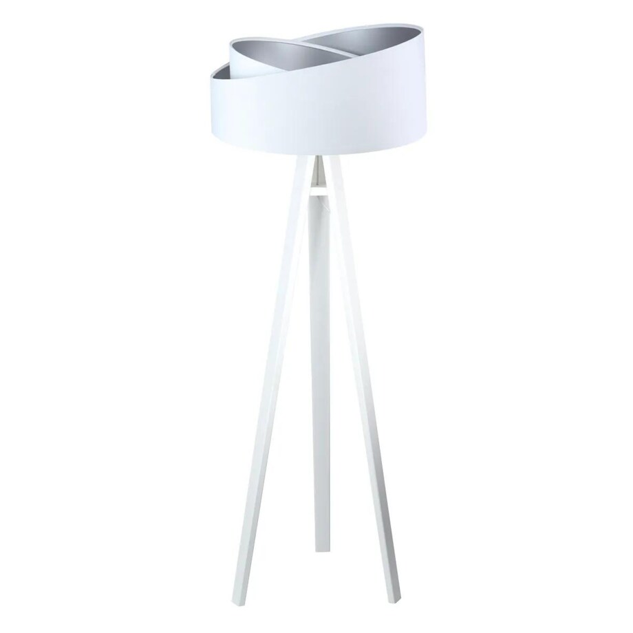 Lampa stojąca GEMSTONE biała/srebrna